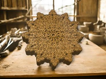 Mandalastempel aus Hartholz